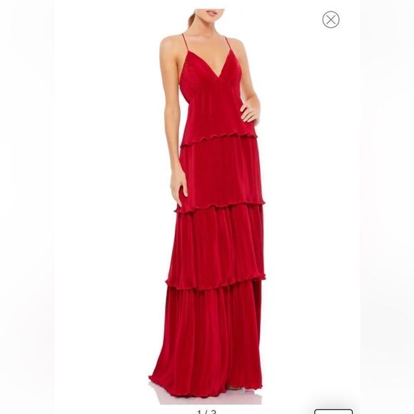 Mac Duggal Dresses & Skirts - Ieena for Mac Duggal Pleat Ruffle Tiered Dress